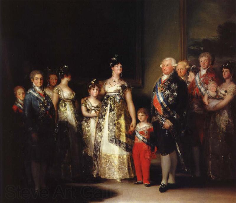 Francisco Goya karl iv med sin familj Spain oil painting art